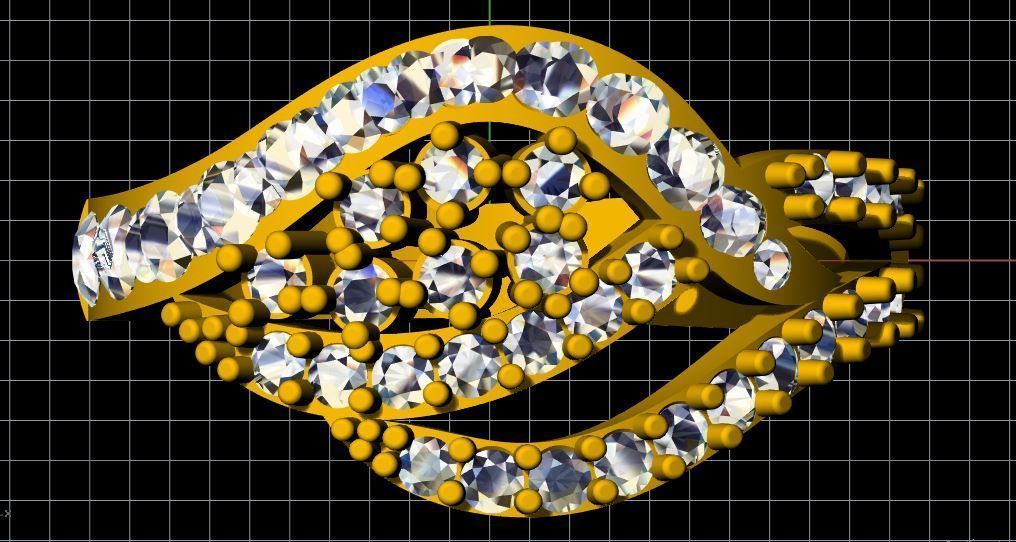 Cluster Ring 3dm file 3D print model_7