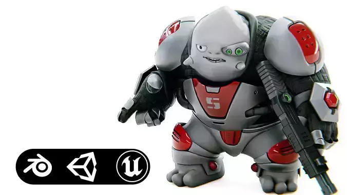 ALIEN MOBBY B-2  Rigged for Unreal Engine - Unity - MIXAMO