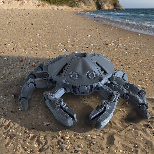 mecha crab articulated  3D print model