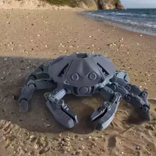 mecha crab articulated  3D print model