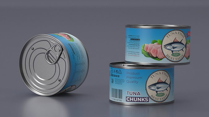 Canned Tuna Chunks 3D model 3
