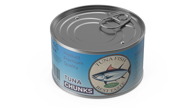 Canned Tuna Chunks 3D model 5