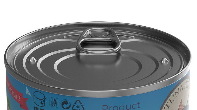 Canned Tuna Chunks 3D model 7