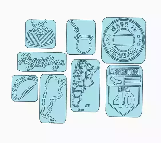 Sellos Stamp Mi Pais Argentina Ceramica Cookie Cutter