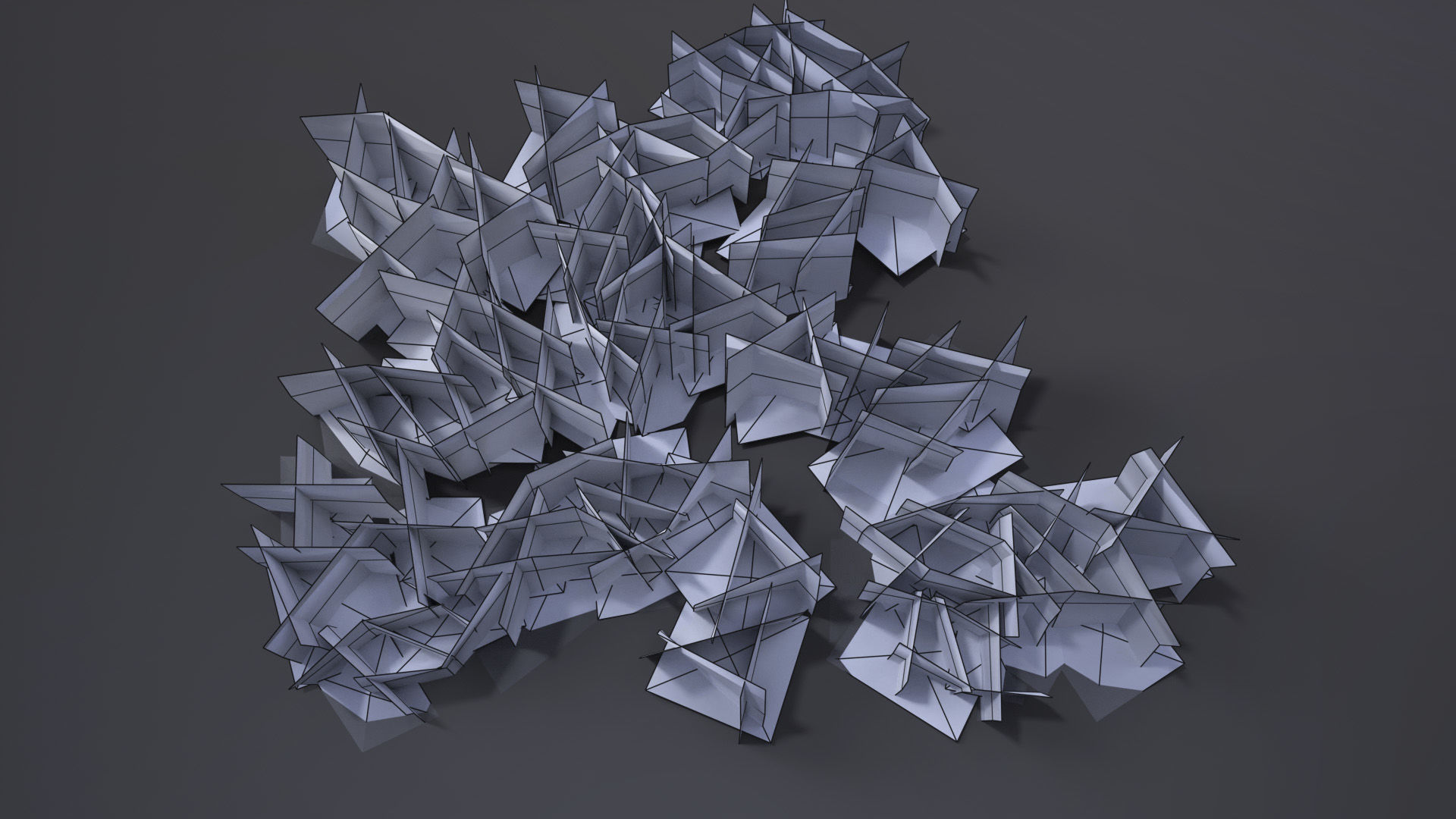 Reindeer Moss Low-poly 3D model_6