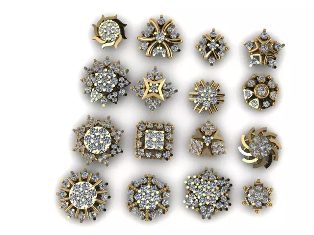 Different desing Earrings for Dimonds 3D print model