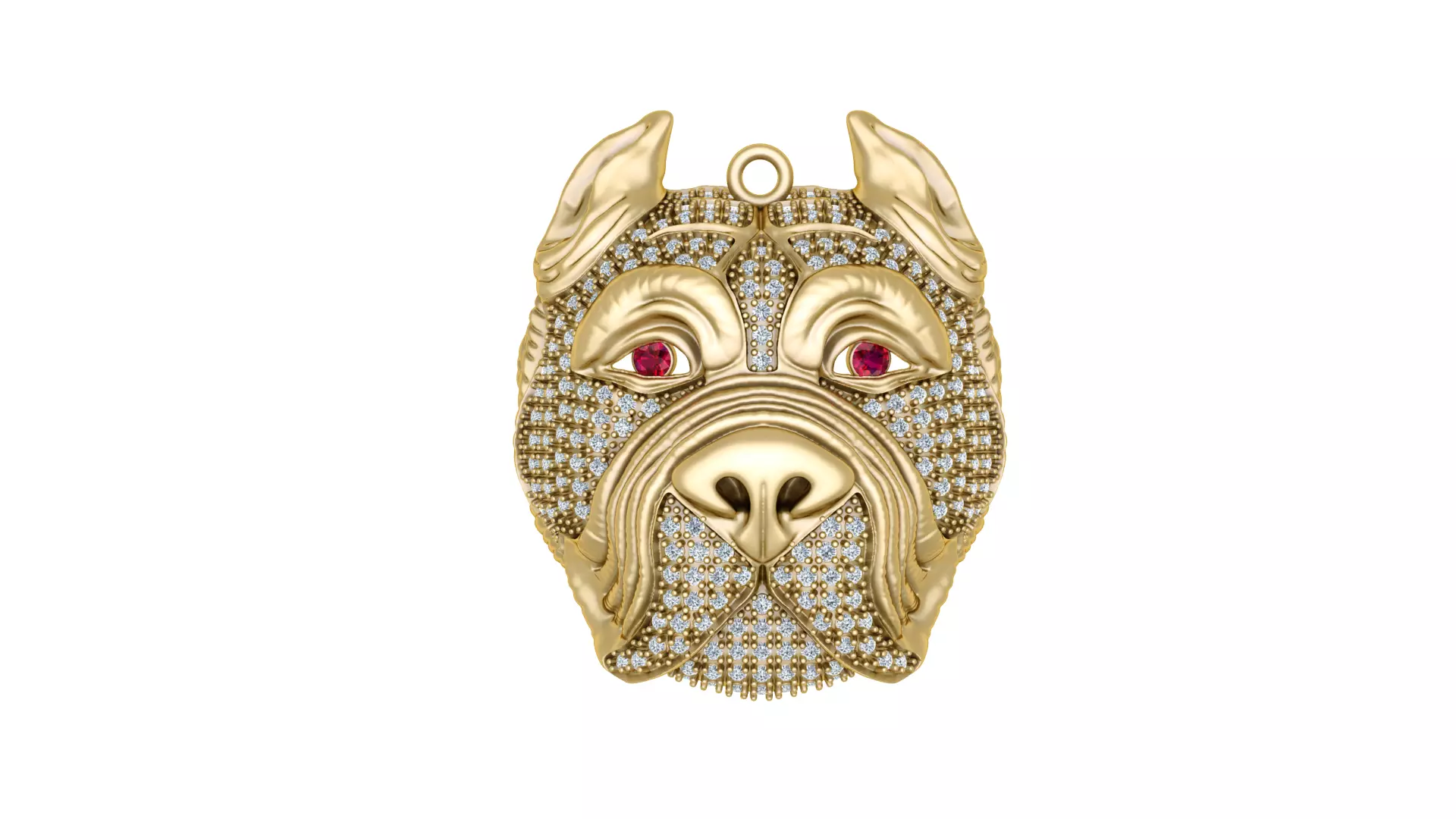  Dog Head Pendant 3D model_0