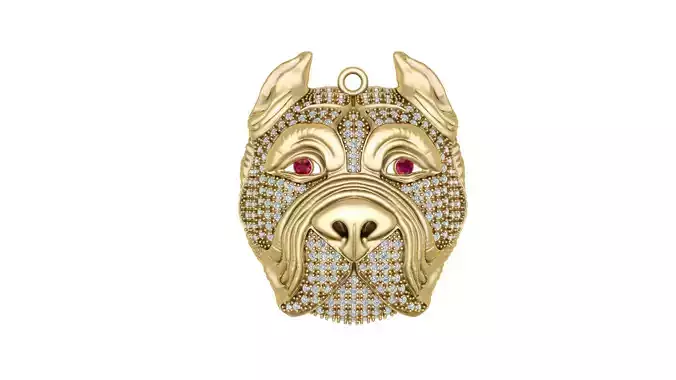  Dog Head Pendant