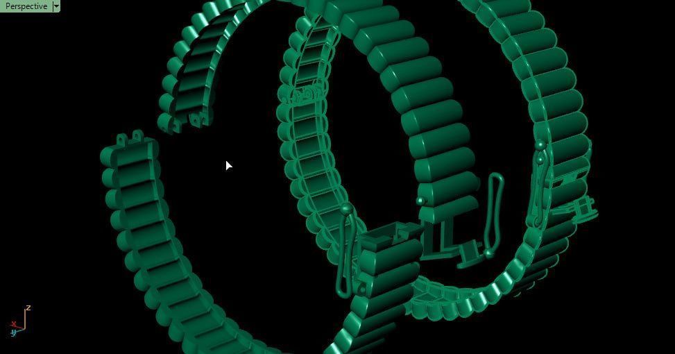 Boucheron bracelet 3D print model_3