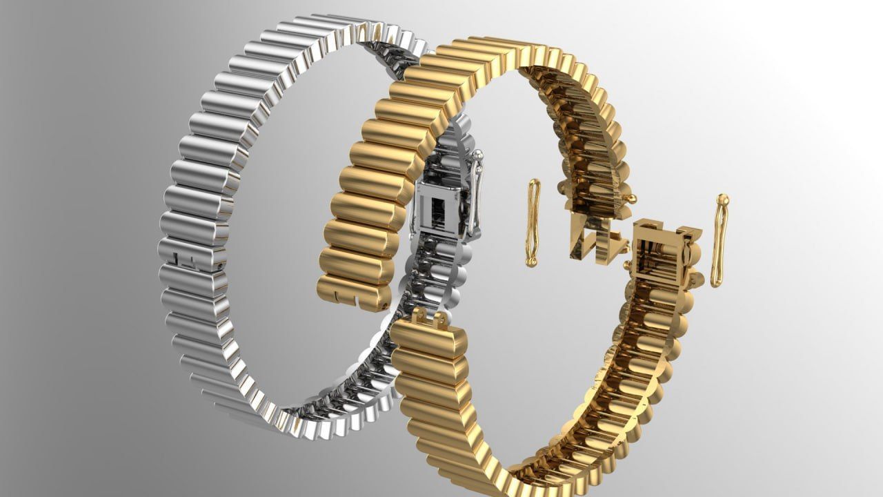 Boucheron bracelet 3D print model_2