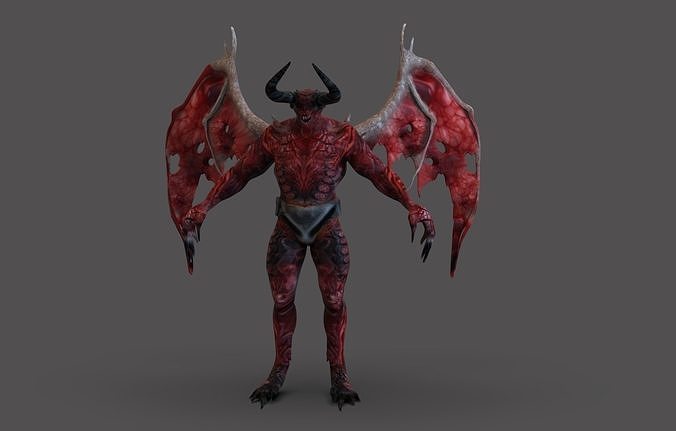 Demon Character Low-poly 3D model