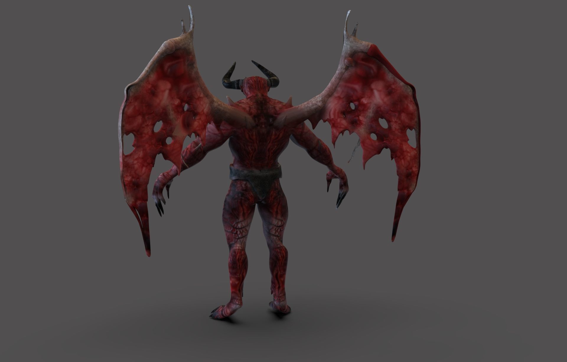 Demon Character Low-poly 3D model_4