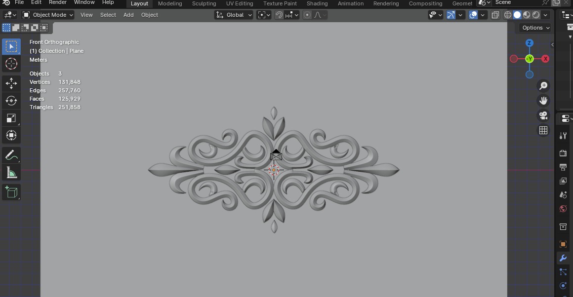 CNC  Ornament Element Free 3D model_6