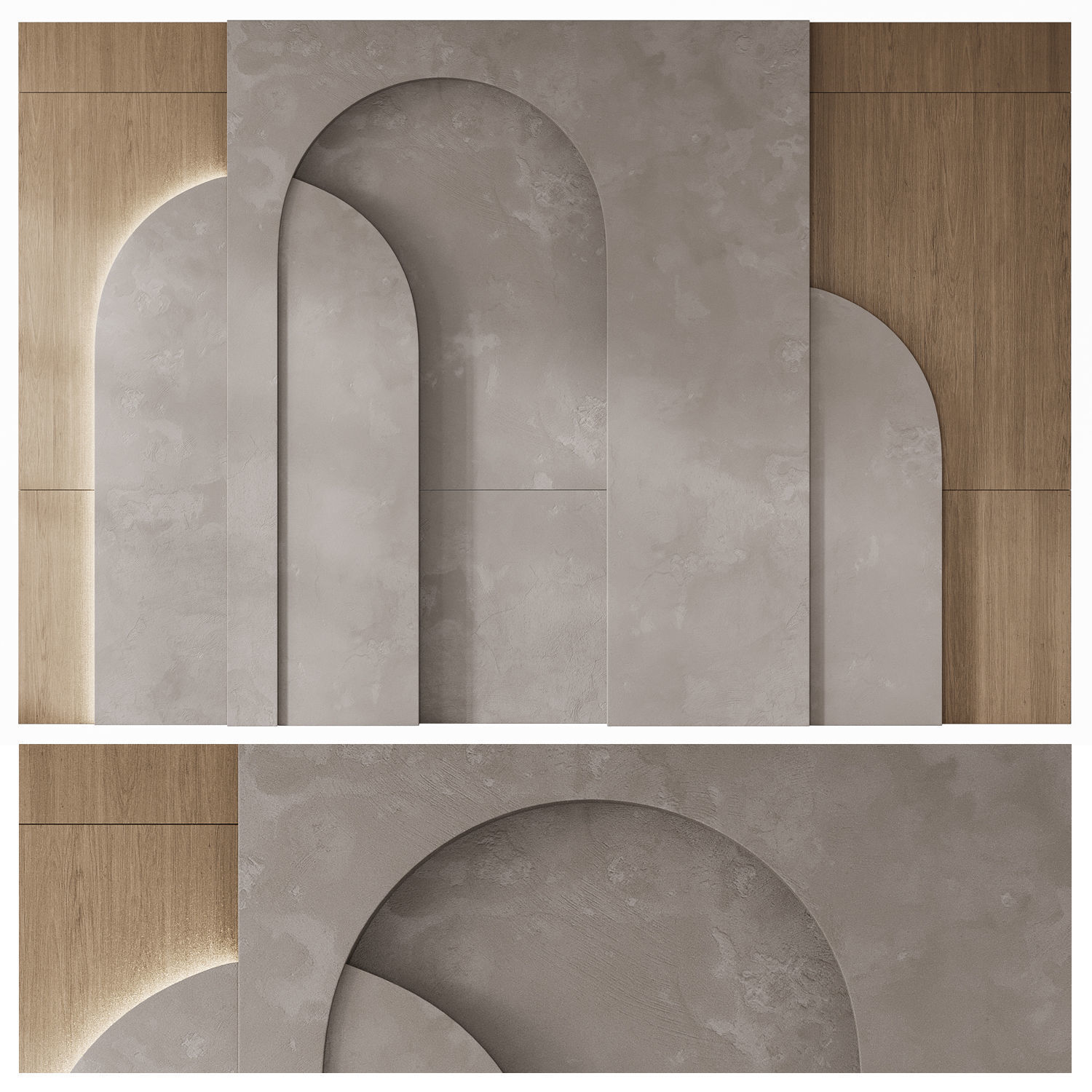 78 Wall Panel Arc 3D model_1