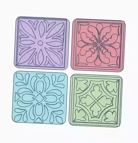 Set x 12 Super Sellos Mayolica Mosaico 