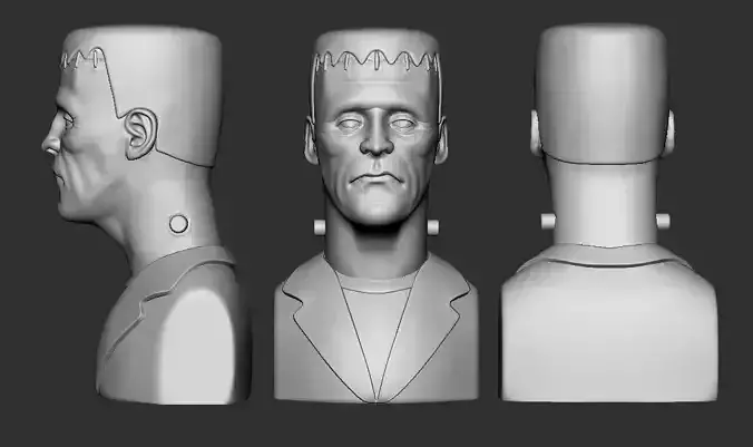 Frankenstein monster bust printable 3D print model