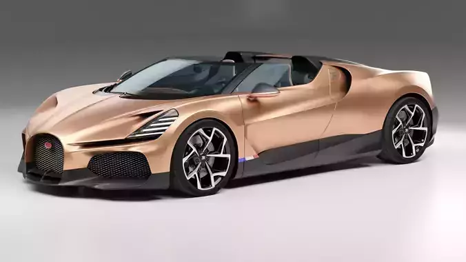 Bugatti Mistral 2024 3D model Low-poly 3D model