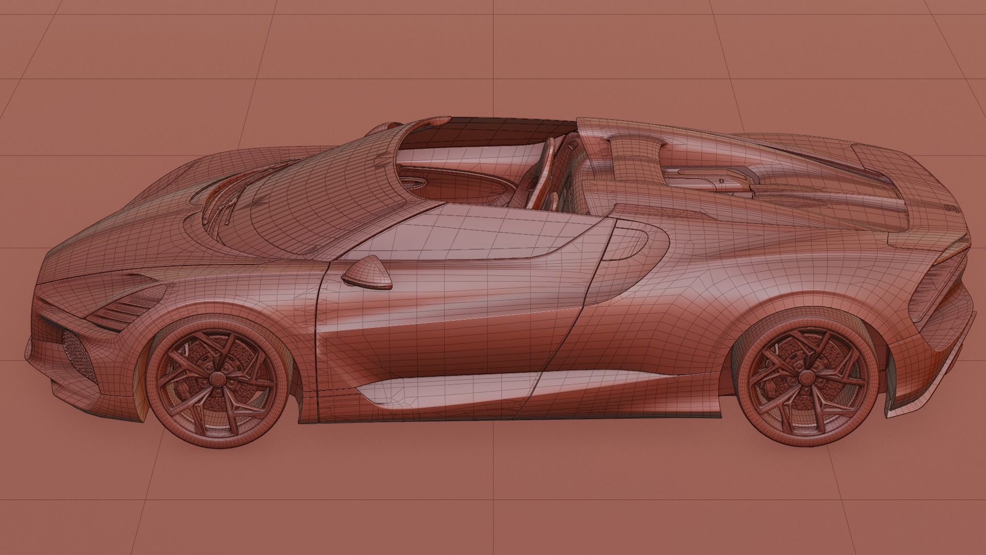 Bugatti Mistral 2024 3D model Low-poly 3D model_38