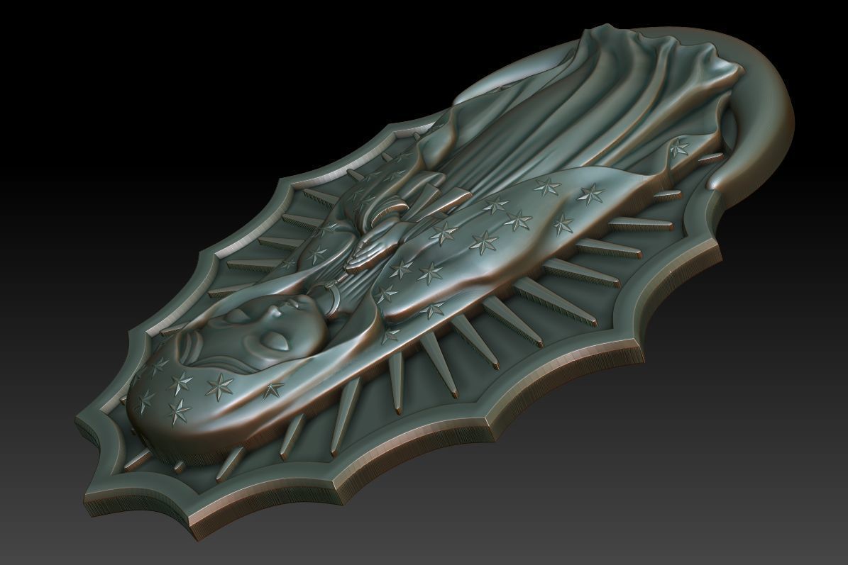 Virgin of Guadalupe 3 3D print model_7