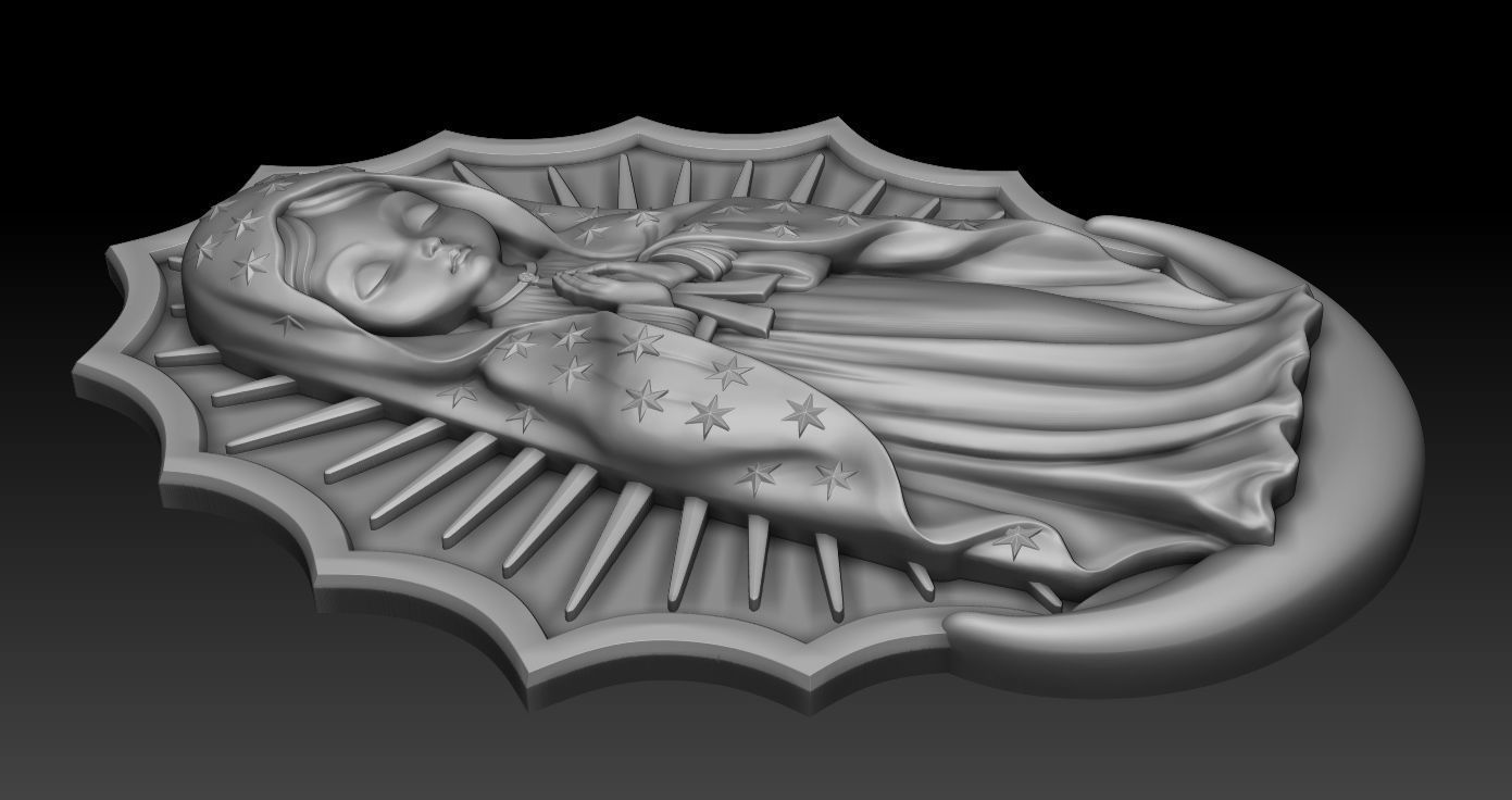 Virgin of Guadalupe 3 3D print model_9