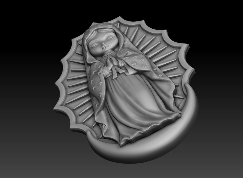Virgin of Guadalupe 3 3D print model_10