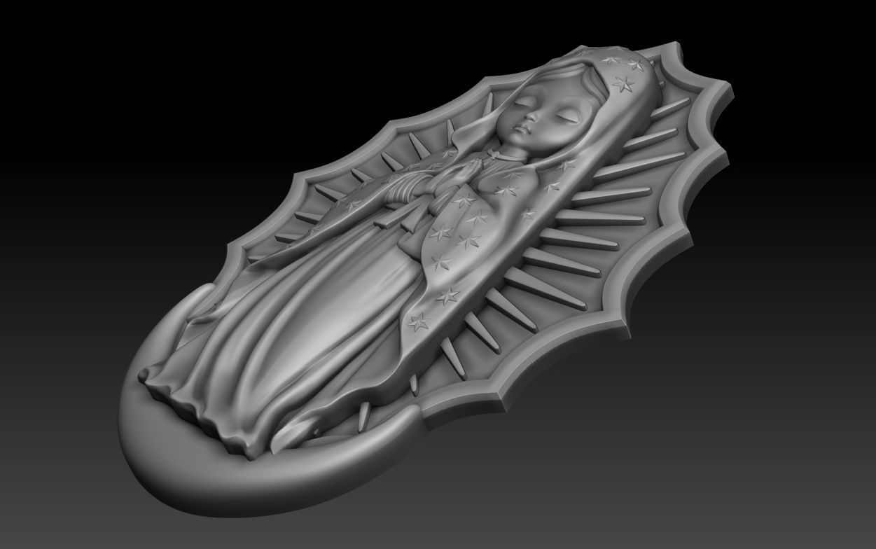 Virgin of Guadalupe 3 3D print model_11