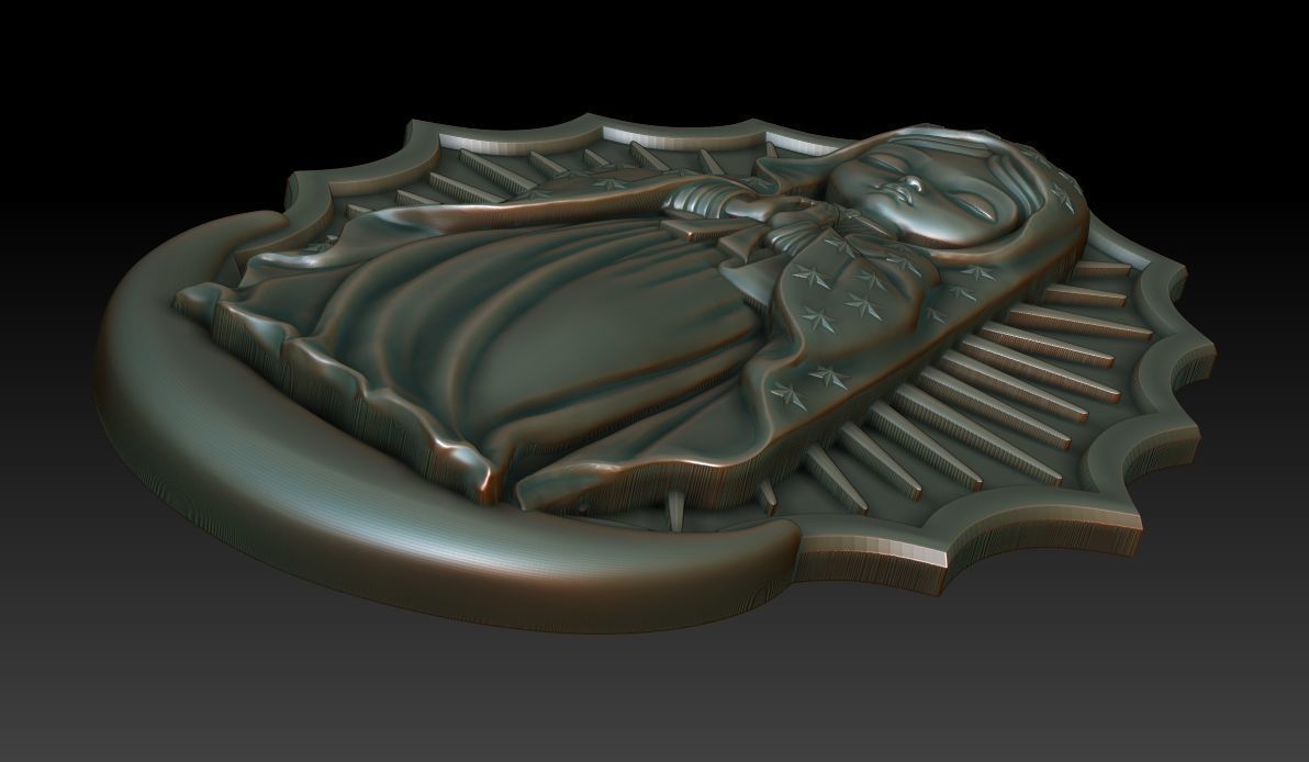 Virgin of Guadalupe 3 3D print model_3