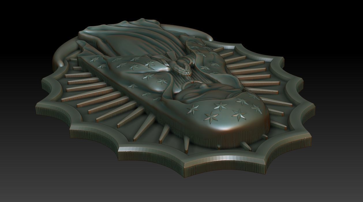 Virgin of Guadalupe 3 3D print model_6