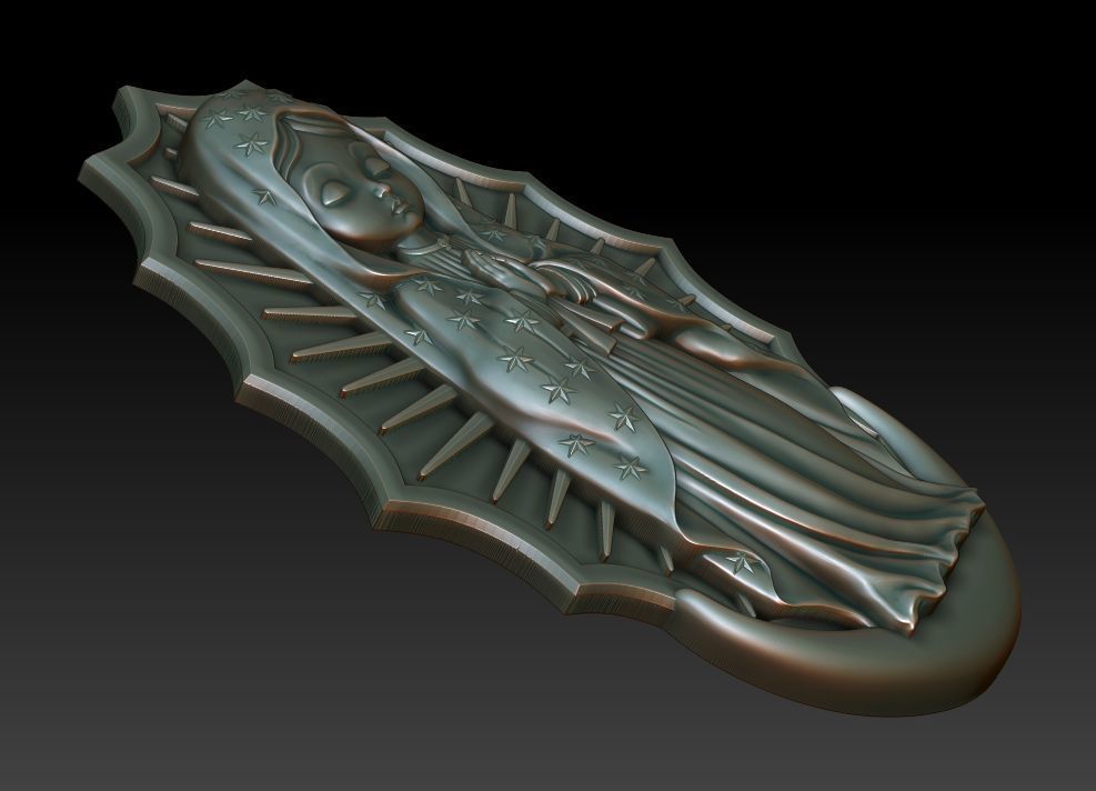 Virgin of Guadalupe 3 3D print model_1