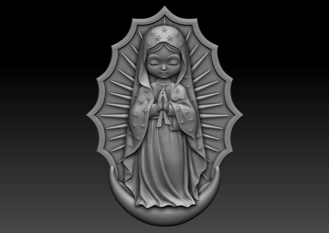 Virgin of Guadalupe 3 3D print model_8