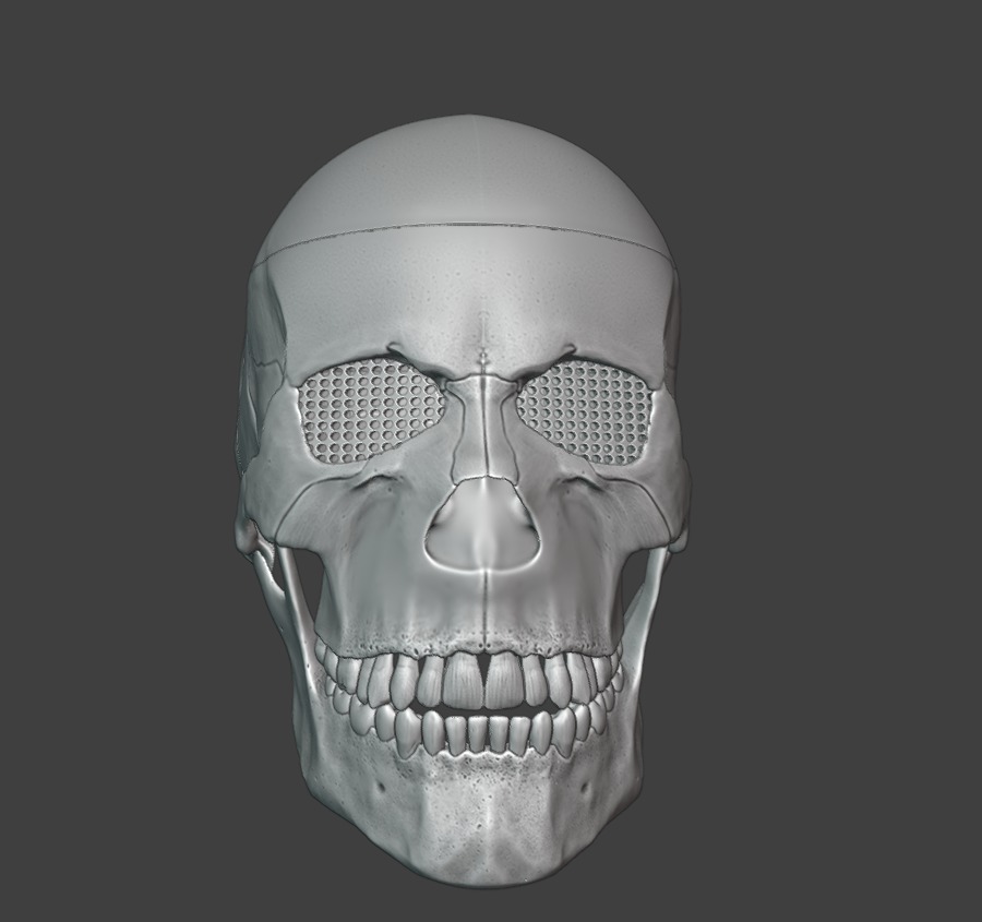 SKULL HELMET WITH MOVABLE JAW 3D print model_9