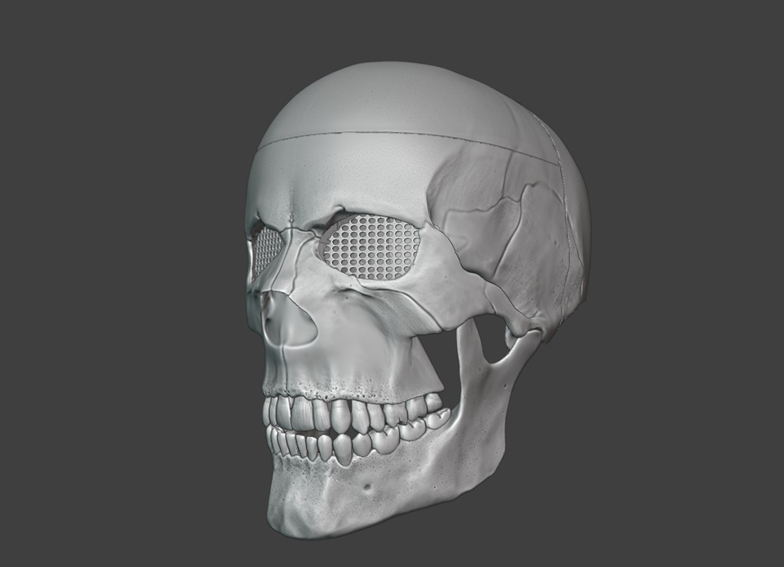 SKULL HELMET WITH MOVABLE JAW 3D print model_8