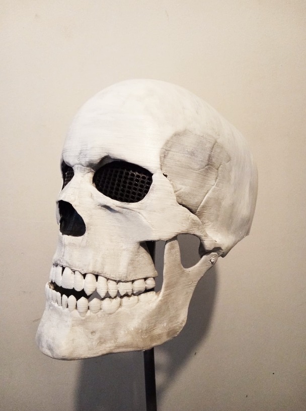 SKULL HELMET WITH MOVABLE JAW 3D print model_2