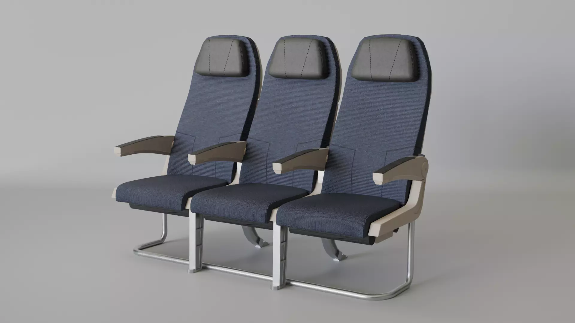 Airplane seats 3D model_0