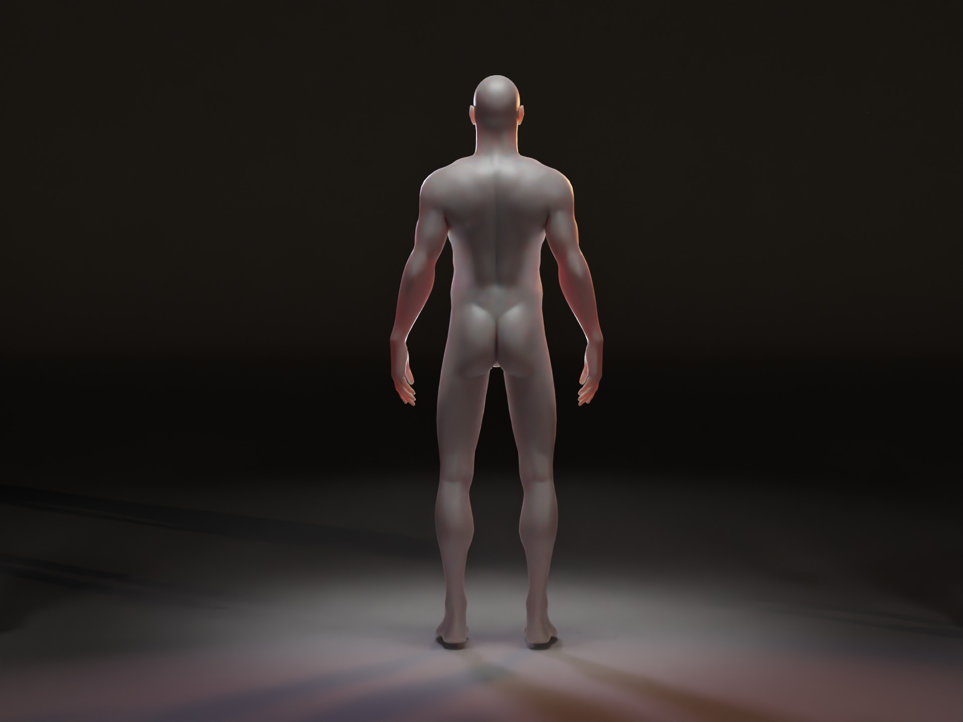 Realistic Rigged Human Male Mannequin Low-poly 3D model_4