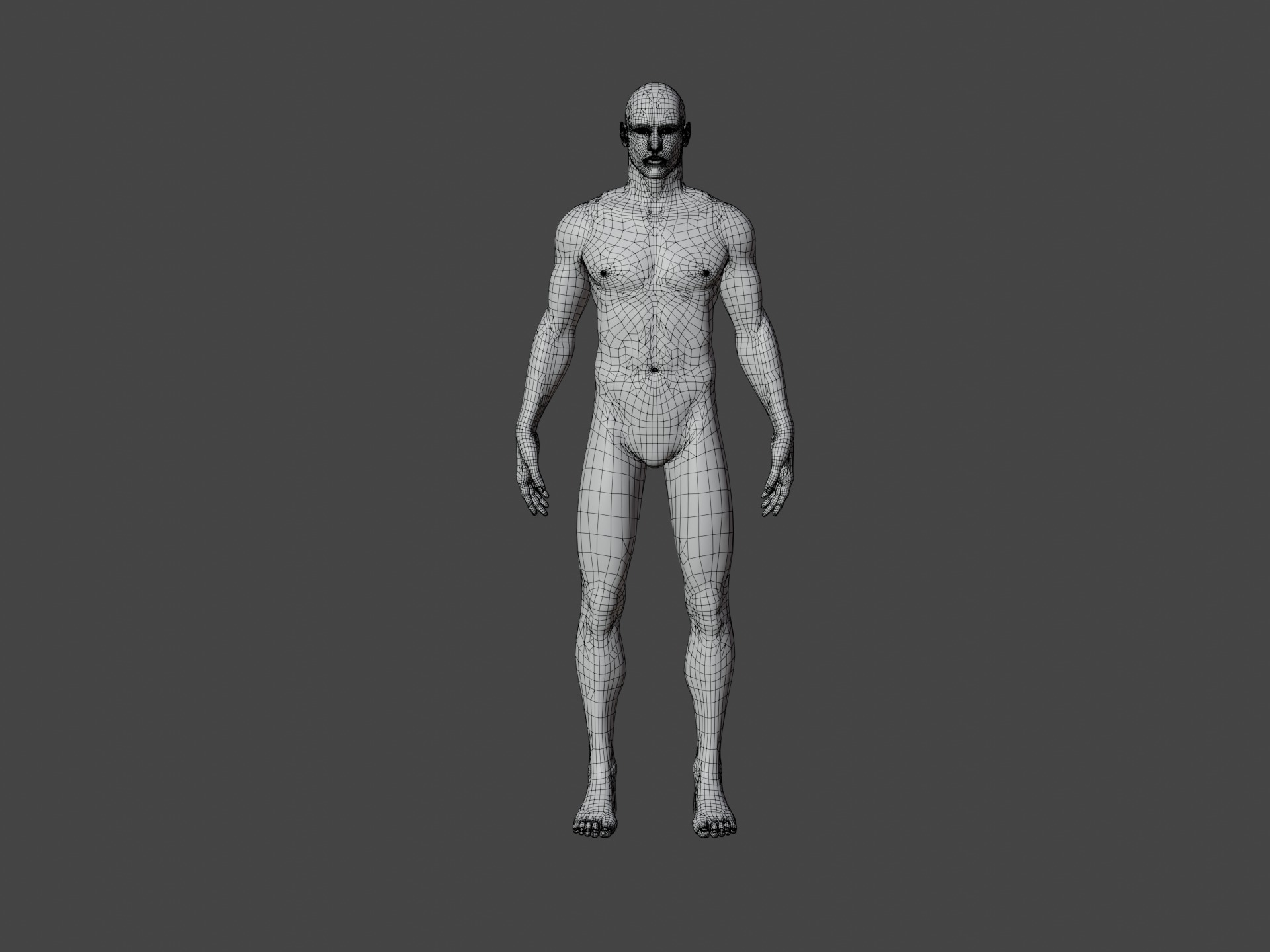 Realistic Rigged Human Male Mannequin Low-poly 3D model_9