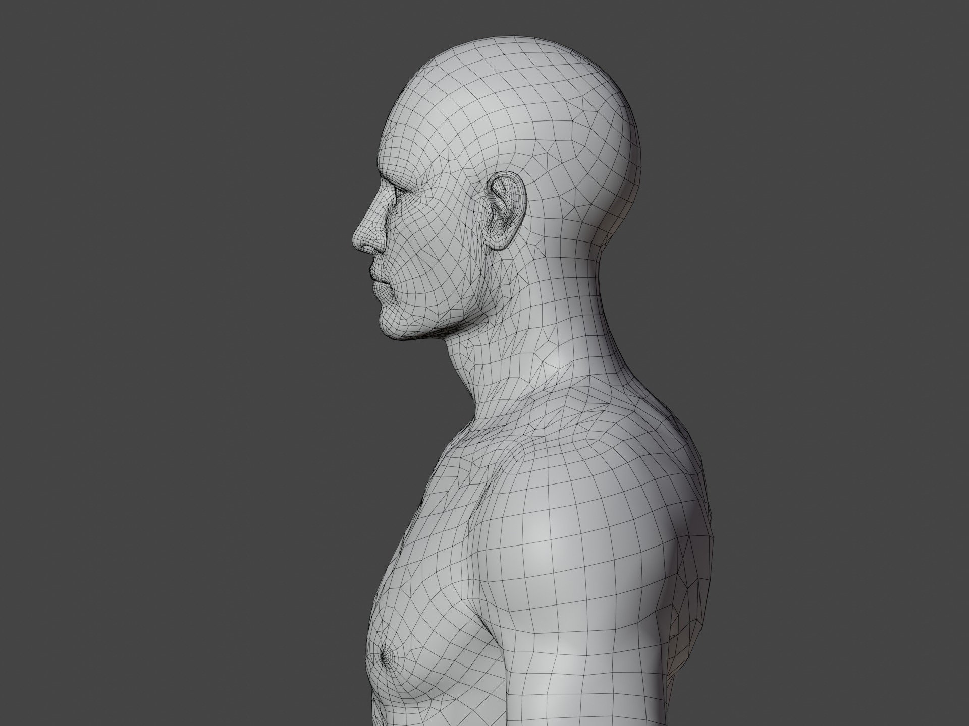 Realistic Rigged Human Male Mannequin Low-poly 3D model_11