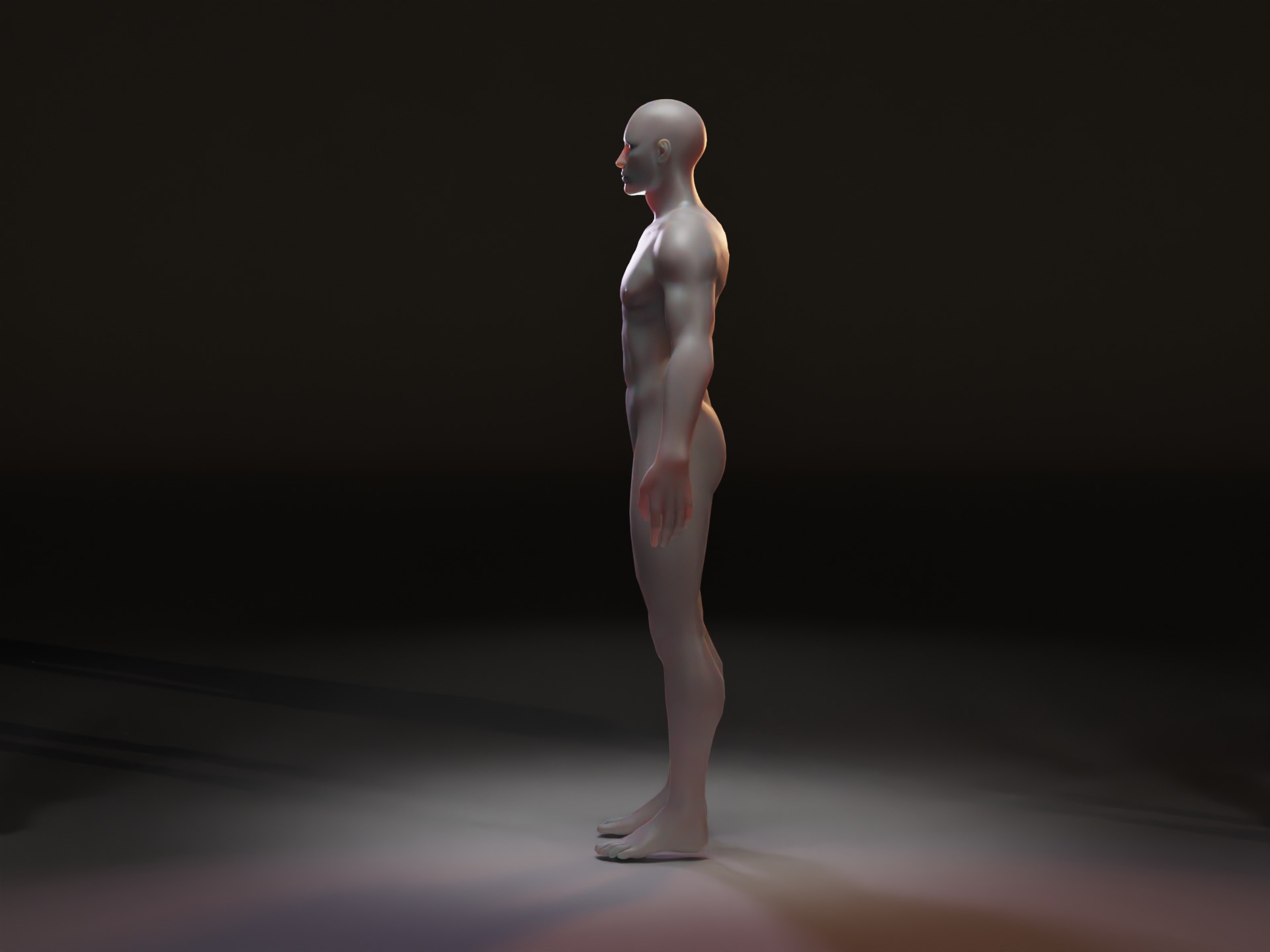 Realistic Rigged Human Male Mannequin Low-poly 3D model_5