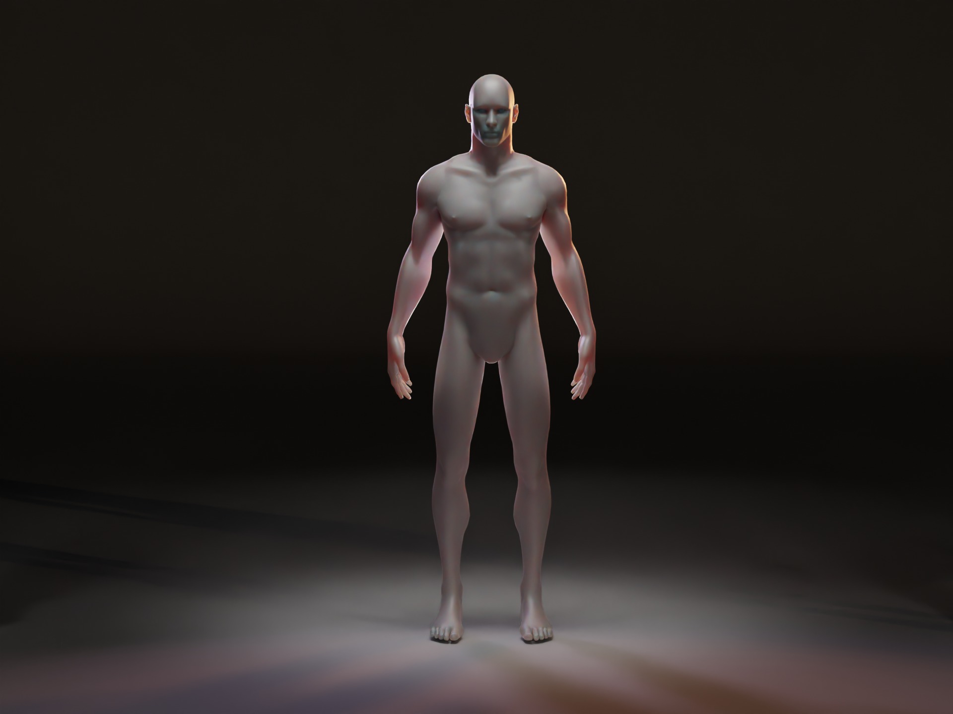 Realistic Rigged Human Male Mannequin Low-poly 3D model_2