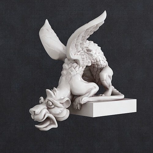 Griffin Sculpture Gargoyle Dragon 3D print model