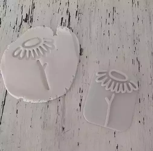 Set x 6 Sellos Margaritas Ceramica Arcilla 