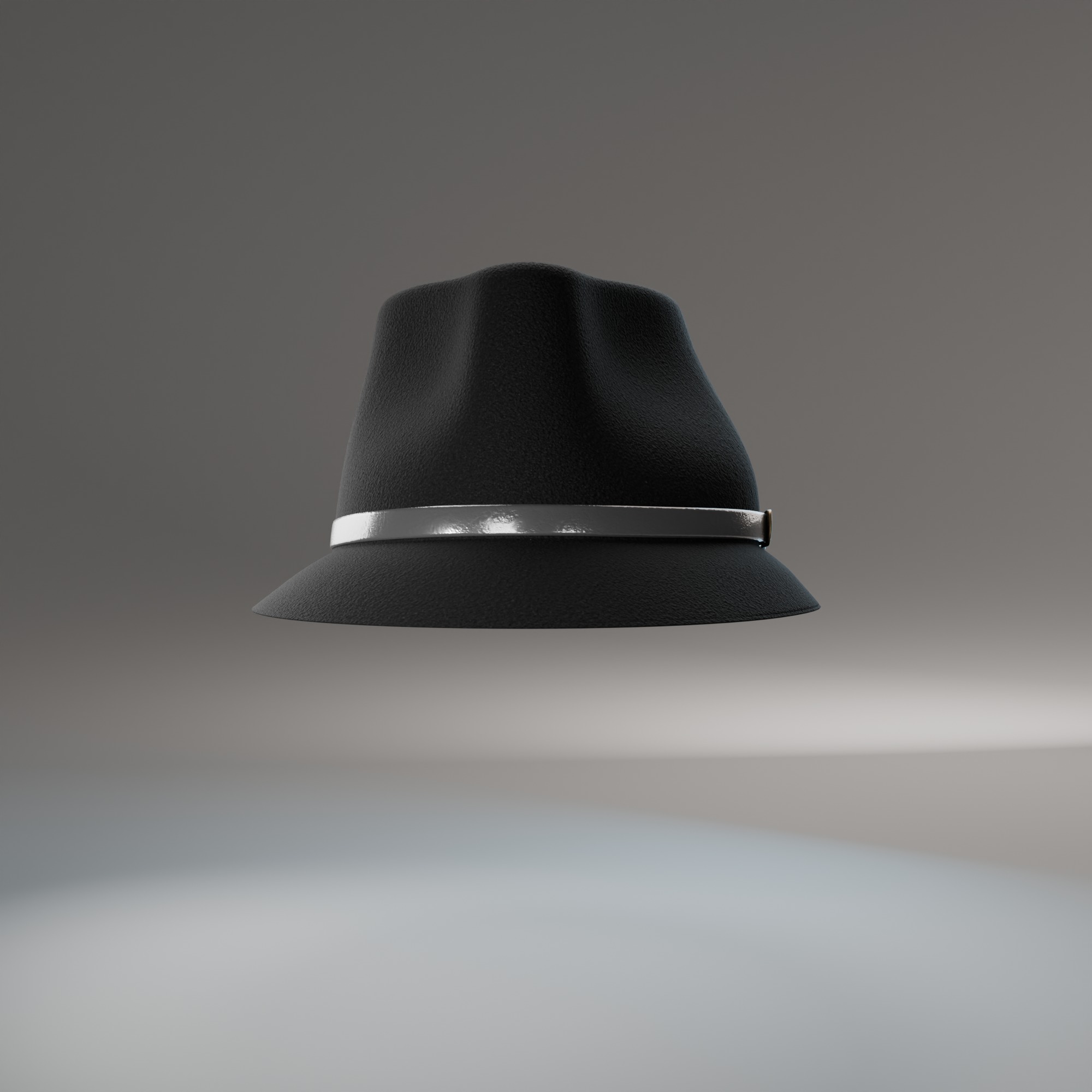 Black Fedora Hat 3D Model Low-poly 3D model_2