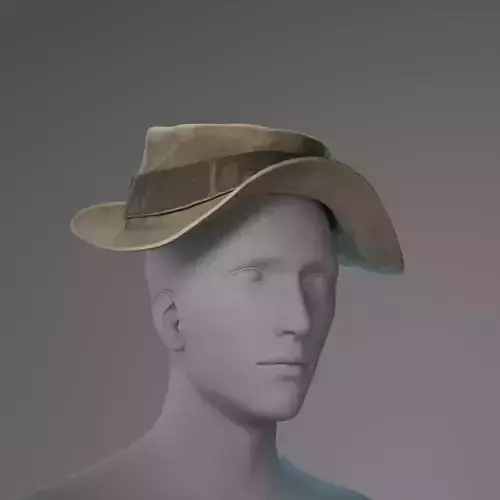 Brown Safari Hat 3D Model