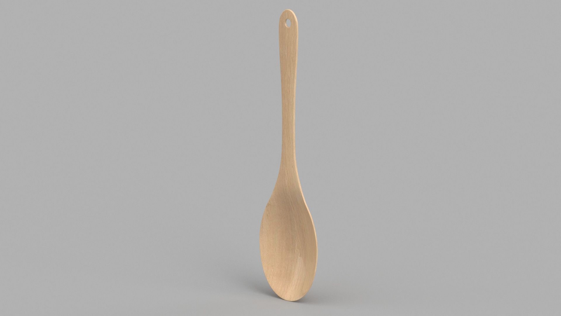 Kitchen Wooden Spoon 3D model_1