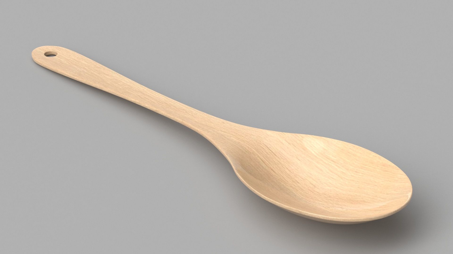 Kitchen Wooden Spoon 3D model_3