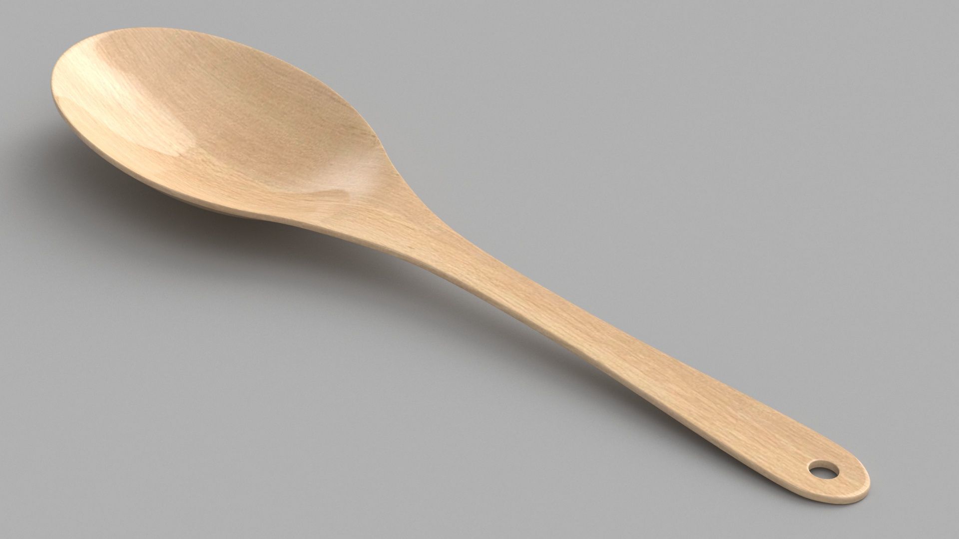 Kitchen Wooden Spoon 3D model_4