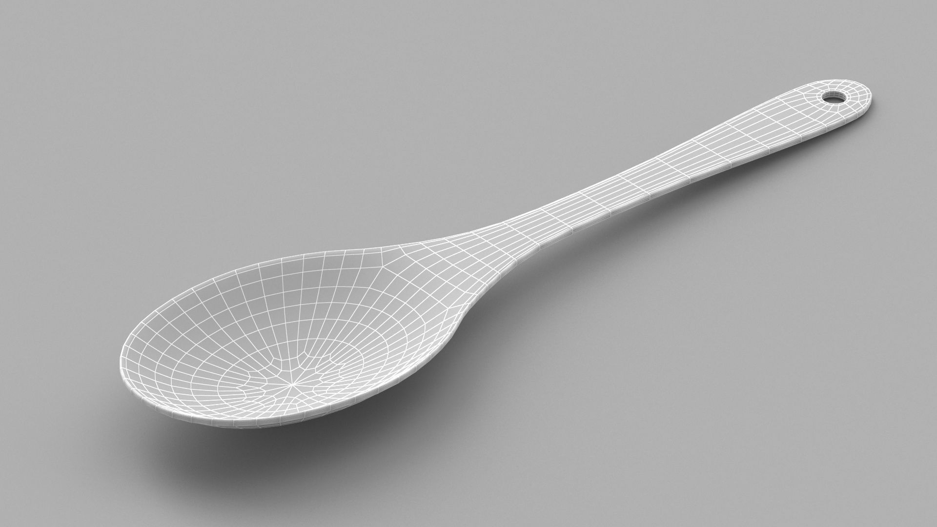 Kitchen Wooden Spoon 3D model_8