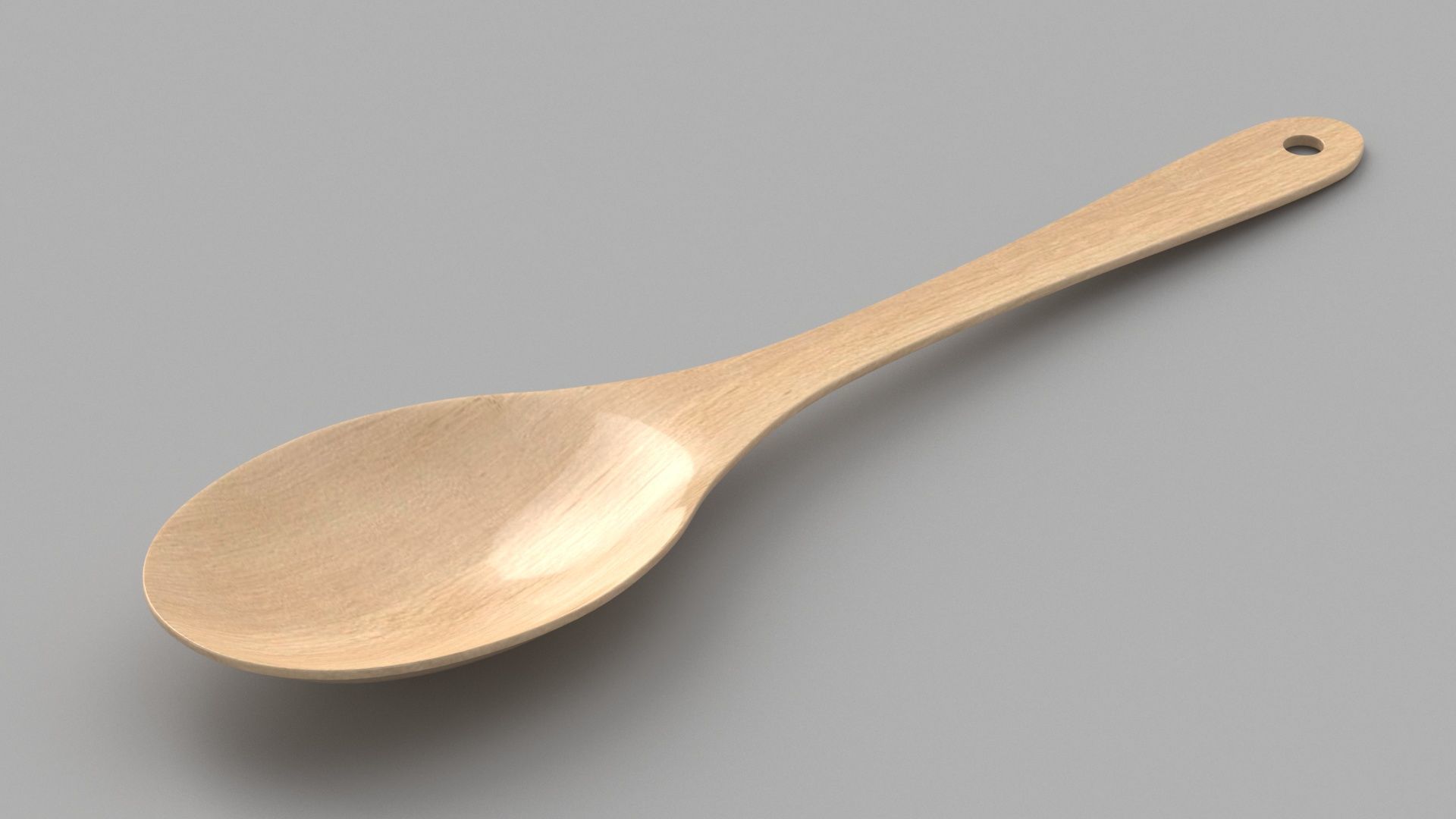 Kitchen Wooden Spoon 3D model_5