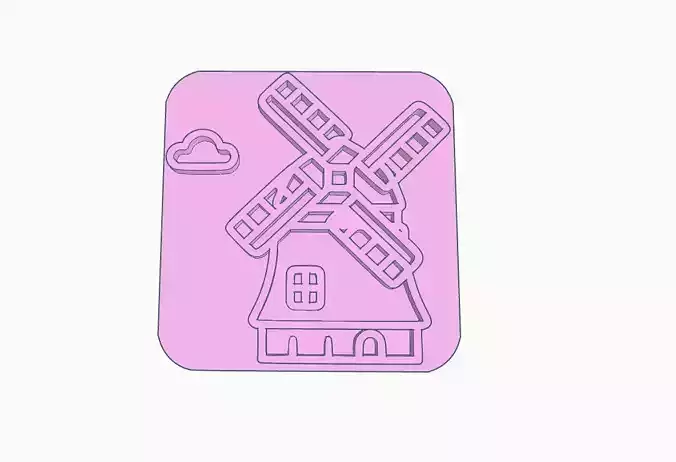 Set x 3 Super Sellos Paisajes Ceramica Arcilla 3D model