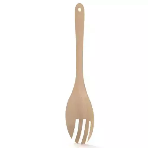 Wooden Kitchen Salad Fork